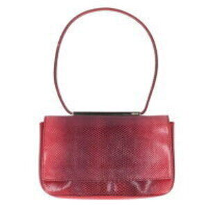 Gucci red lizard leather baguette handbag the Tom Ford